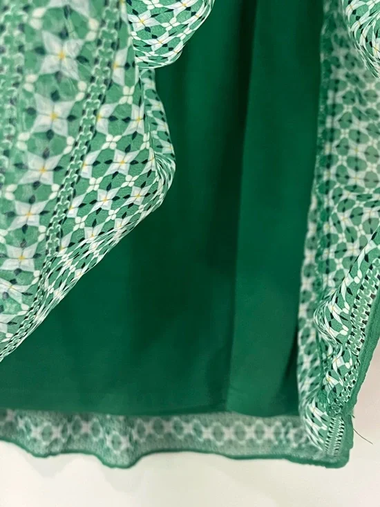 Max Studio Green Printed Elastic-Waist Women's Skirt NWOT - Picture 5 of 5